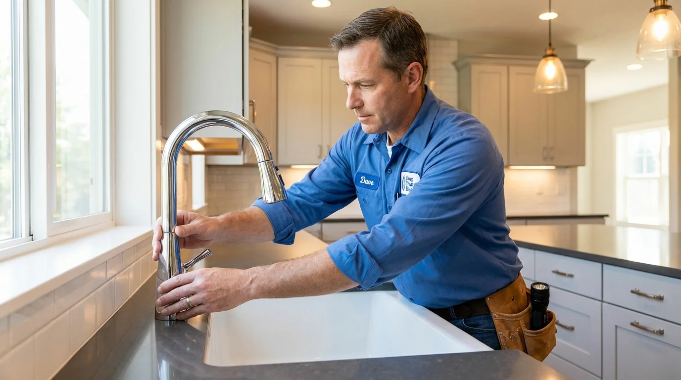 Kitchen faucet installation by Johns Plumbing LLC in McPherson