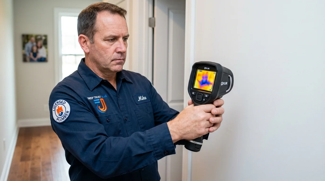 Thermal imaging leak detection by Johns Plumbing LLC in McPherson
